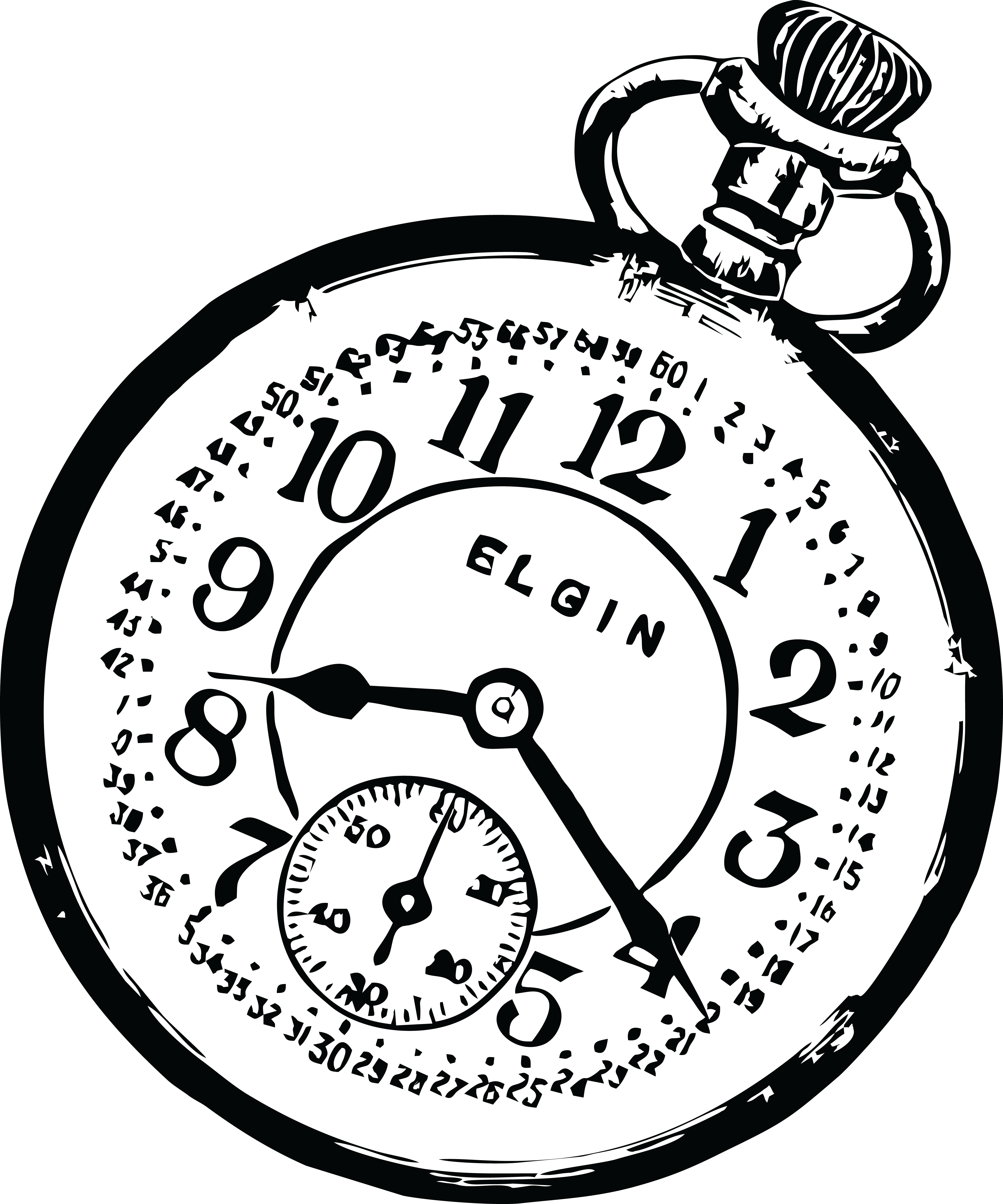 Free Clipart Of A Pocketwatch - Free Clipart (4000x4803), Png Download