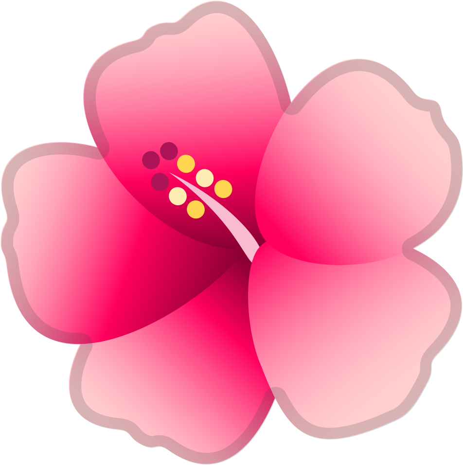 Download Svg Download Png - Hibiscus Em Desenho Png (1024x1024), Png Download