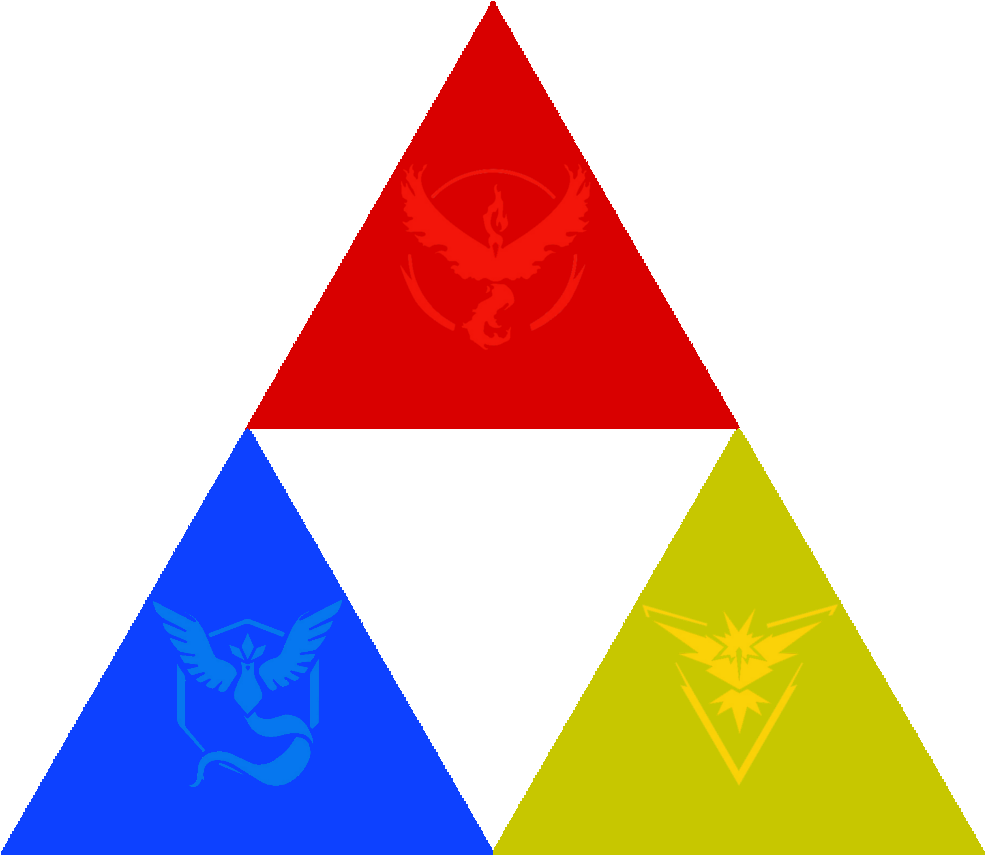 The Pokemon Go Triforce - Triangle (1080x1080), Png Download