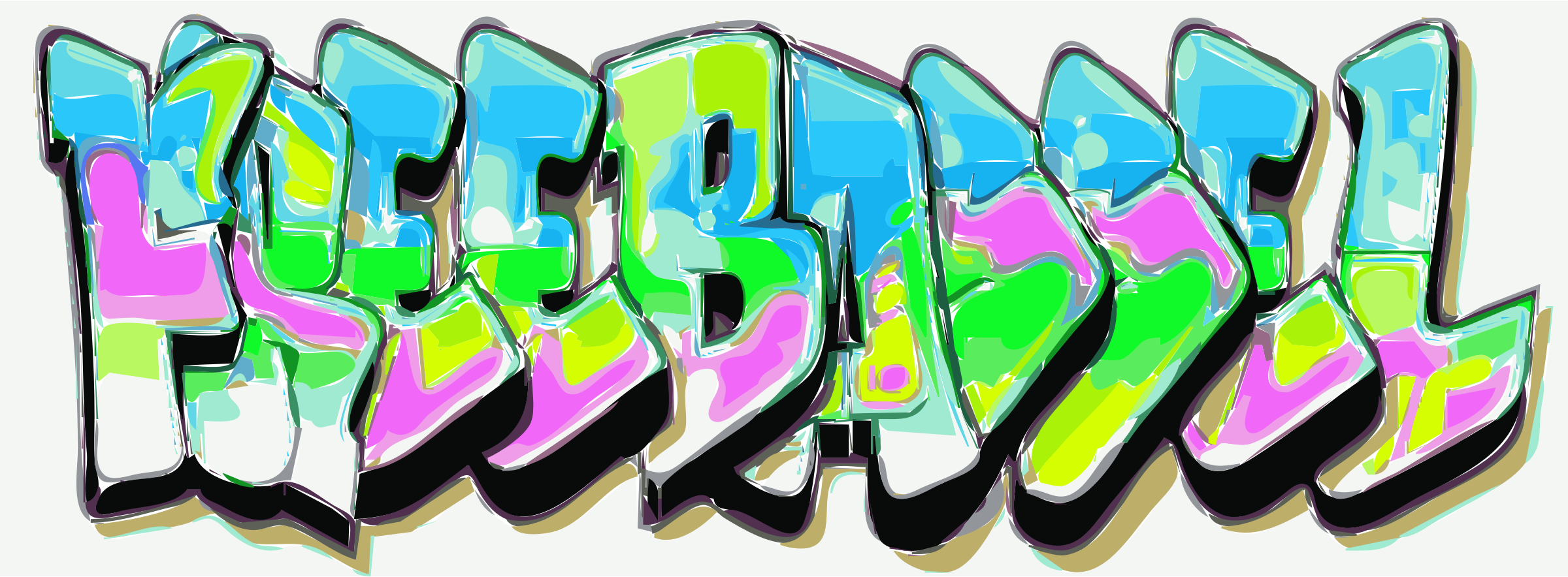 This Free Icons Png Design Of Freebassel Graffiti Text (2400x884), Png Download