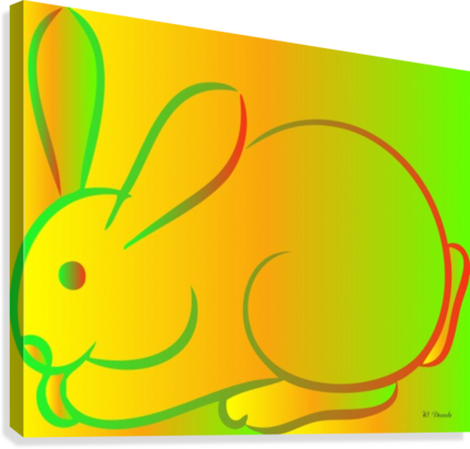 Sharpy The Rabbit Canvas Print (429x410), Png Download