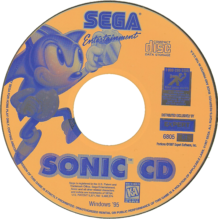 Download Sonic Cd Sonic Cd (pc Game, 1996, Sega Entertainment) PNG