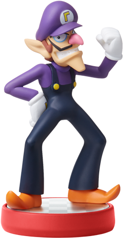 Super Mario Bros - Waluigi Amiibo Png (640x480), Png Download