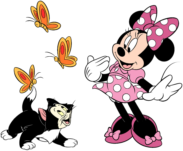 Minnie, Figaro, - Figaro Minnie Mouse Png (640x528), Png Download