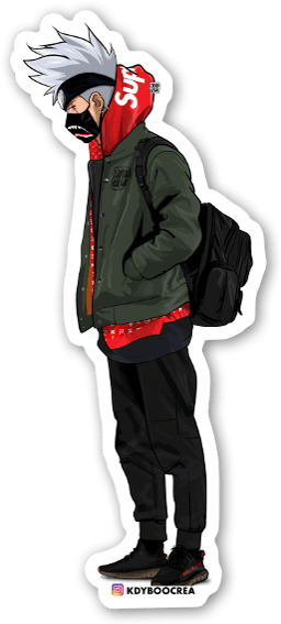 Supreme Kakashi Sticker - Supreme Kakashi (285x600), Png Download