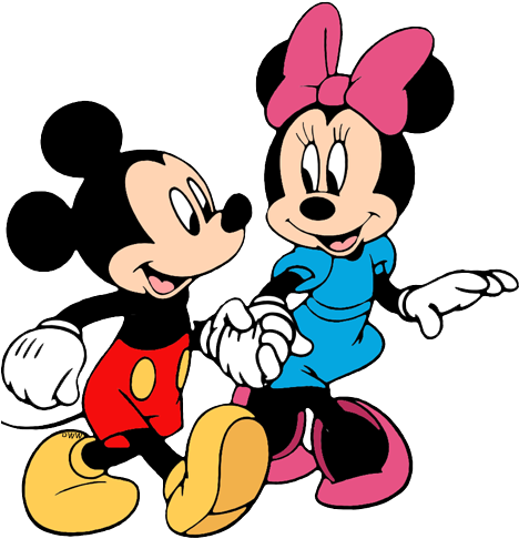 Mickey & Minnie Mouse (470x492), Png Download