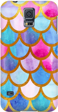 Mermaid Scales Cell Phone Case - Glitter Mermaid Scale Background (390x390), Png Download