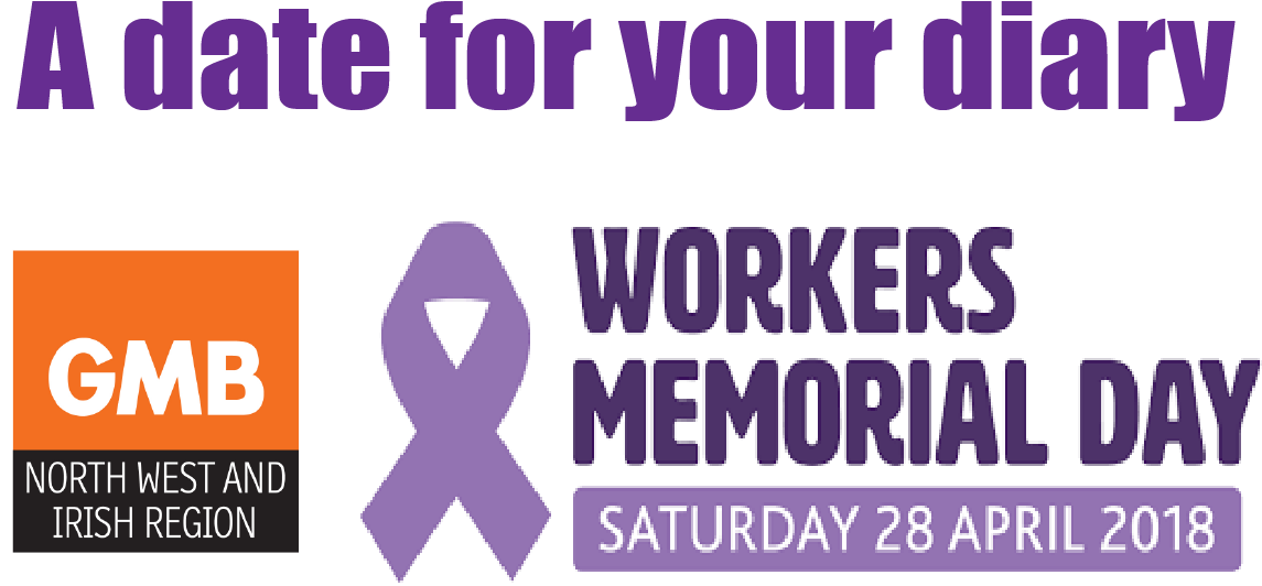 28 April 2018 Workers Memorial Day Events In The Region - Gmb Union (2495x993), Png Download