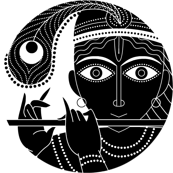 Png Black And White Download The Ten Avatars Of Vishnu - Radha Krishna Images Black And White (640x640), Png Download