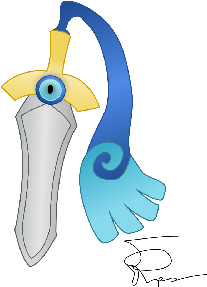 I Tried To Draw Monorpale Without It's Sheath - Illustration (1000x1199), Png Download