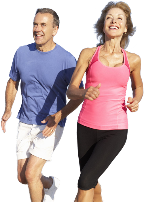 Couple Running Png - Jogging (500x699), Png Download