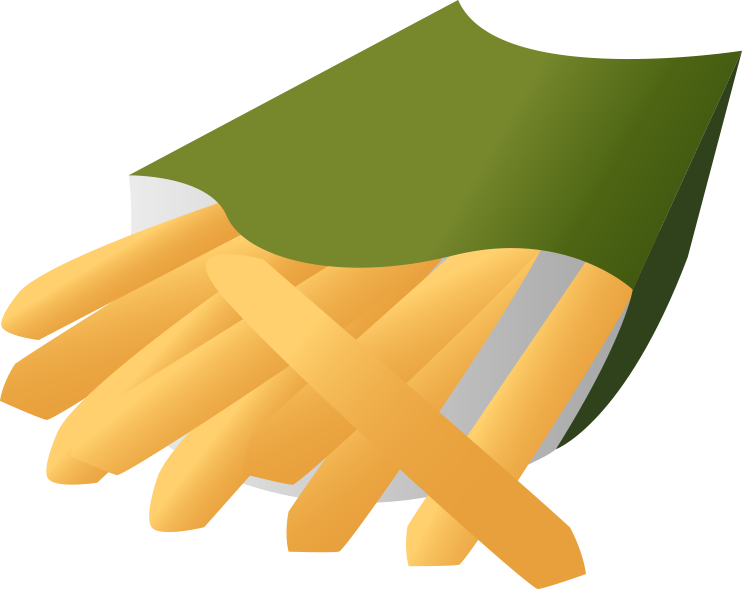 Download Fries ▽ - Fast Food (742x590), Png Download