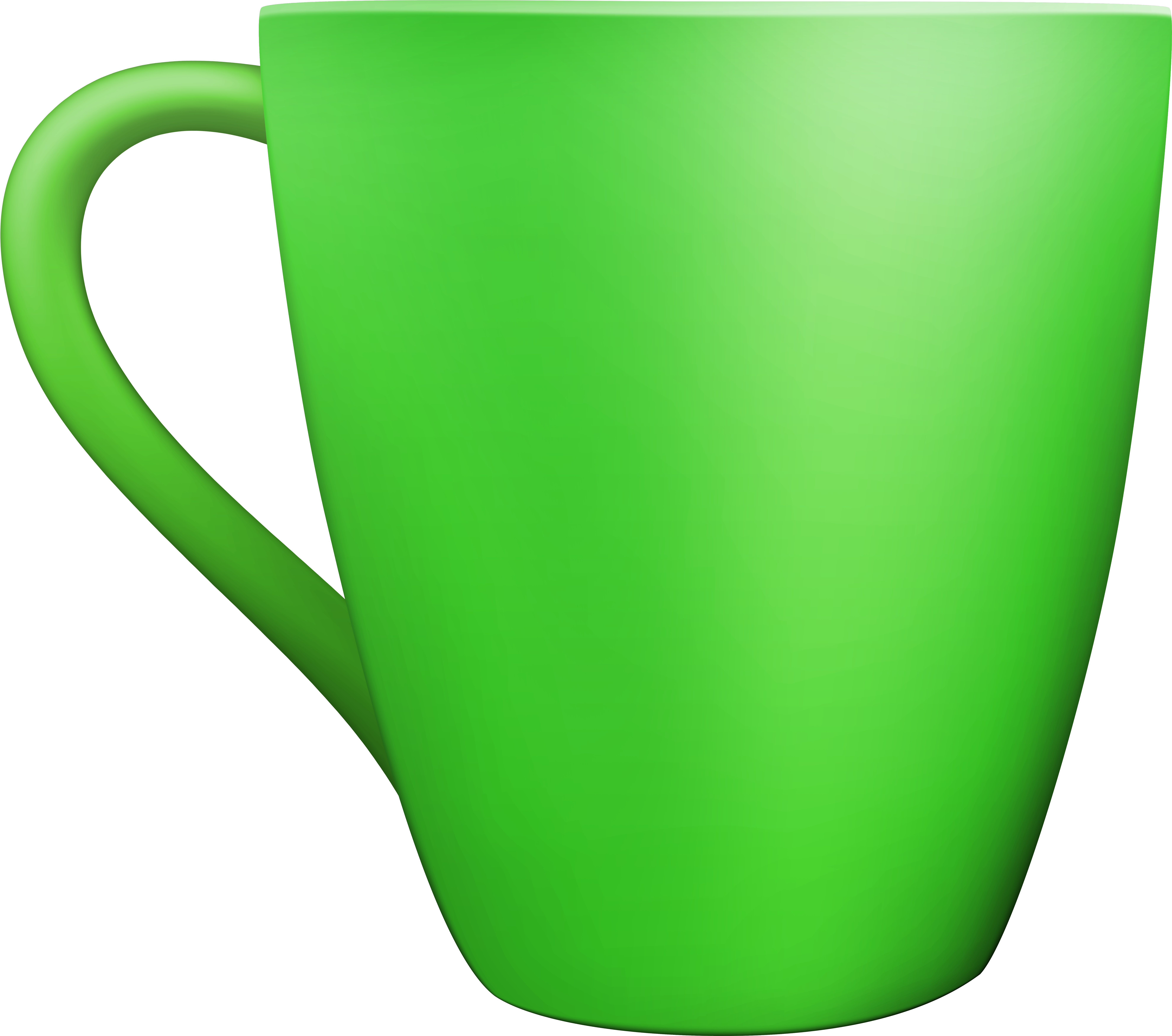 Green Ceramic Mug Png Clip Art (8000x7081), Png Download