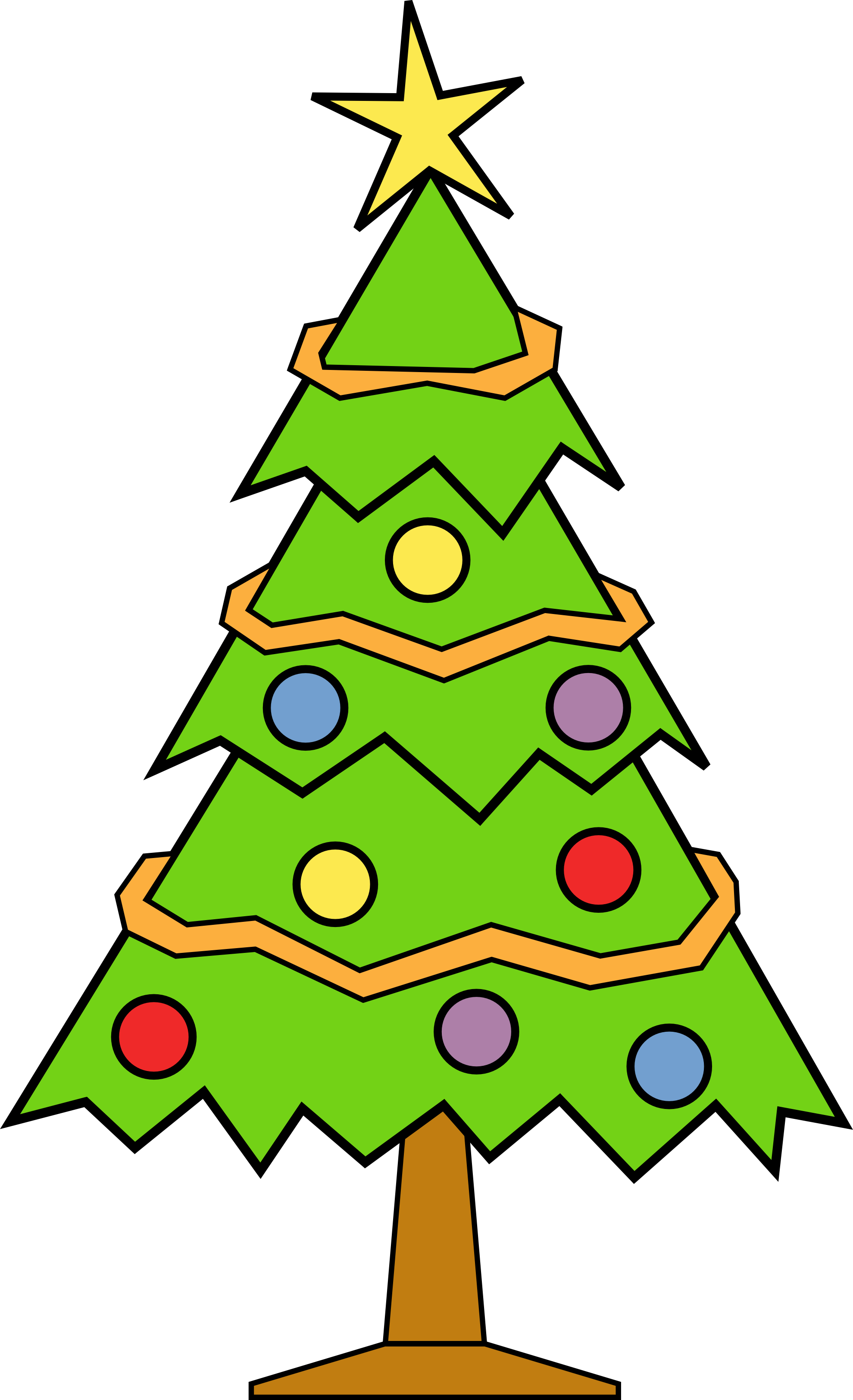 Clip Arts Related To - Christmas Tree Clip Art (1979x3247), Png Download