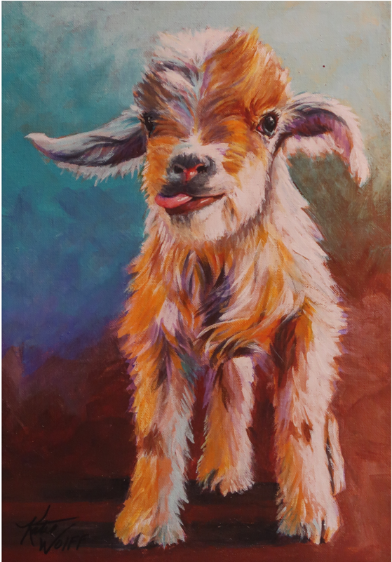 Yuba Blue And White - Goat (800x800), Png Download