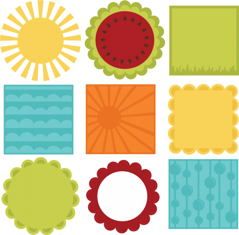 Summer 12 X 12 Background Shapes Svg Files For Scrapbooking - Background Svg Shapes Png (800x786), Png Download