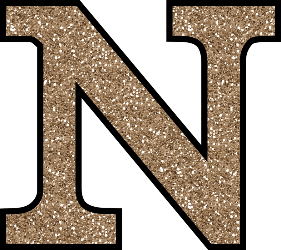 Clipart Resolution 960*854 - Letter N Gold Glitter (900x801), Png Download