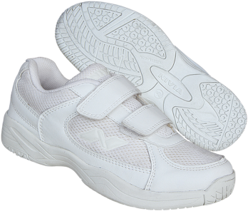 Newsale Nivia School Shoe Kids With Velcro White Junior - Nivia Mesh Pvc School Shoes, Men's 11 Uk (white) (450x480), Png Download