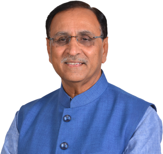 Hon'ble Chief Minister, Gujarat - Vijay Rupani Gujarat Cm Png (592x537), Png Download