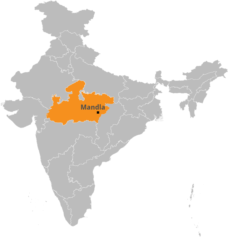 A Day Before The Big Event, Radha Bai Dhurwey Was Coached - Map Of India (1000x800), Png Download