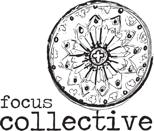The Focus Collective Logo Is A Sketch Of A Stained - Personalized Heart Of Love Large 20 Oz. Coffee (brown) (538x458), Png Download
