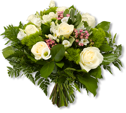 Fleurs - Christmas Floral Arrangement In Bowl (533x477), Png Download