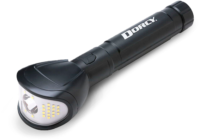 850 Lumen Wide Beam Led 6aa Flashlight - Flash Light (650x515), Png Download