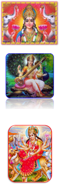Lakshmi , Saraswathi( Goddess Of Knowledge And Learning), - Saraswati Ji Mousepad (201x609), Png Download