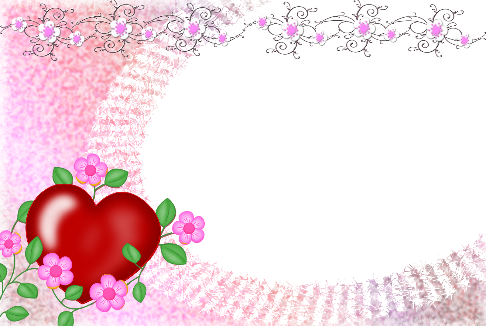 Love Frames Png - Flower Images Frame Png (1600x1074), Png Download