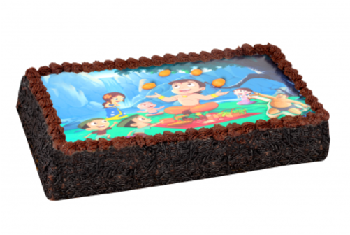Chhota Bheem Juggler Fx Photo Cake - Monginis 2 Kg Cake (500x500), Png Download