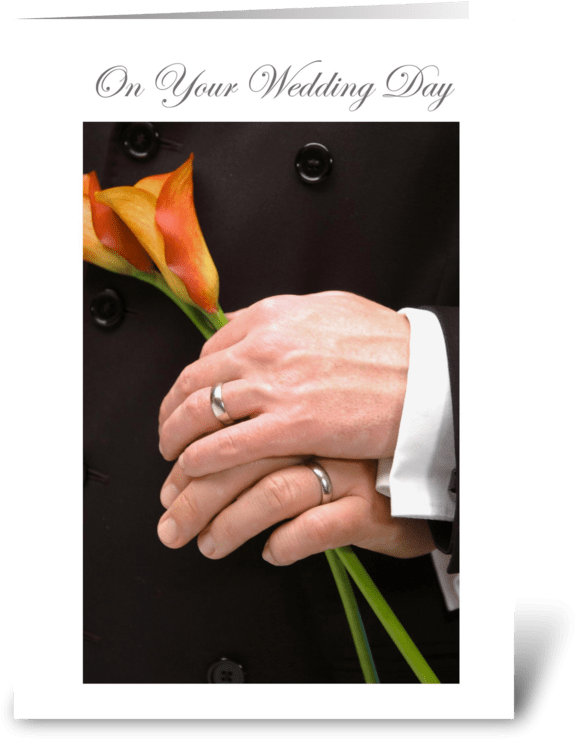 On Your Wedding Day Greeting Card - Wedding (350x396), Png Download