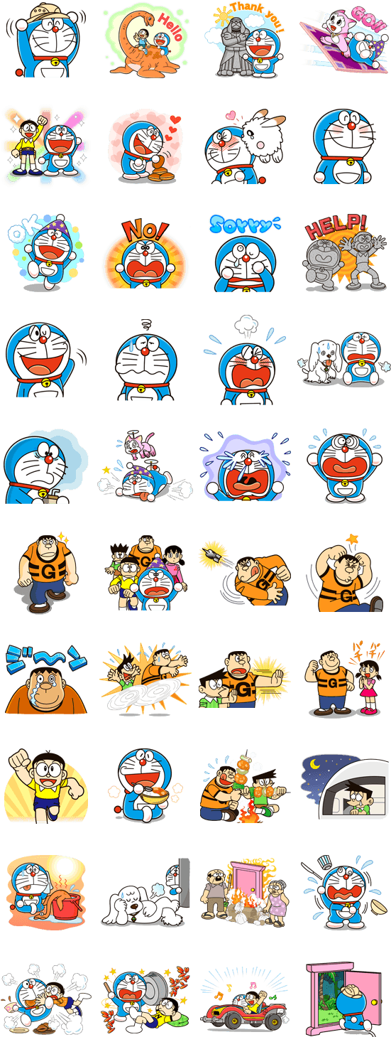 Doraemon The Adventure By Fujiko-pro - Doraemon Printable Stickers (562x1500), Png Download