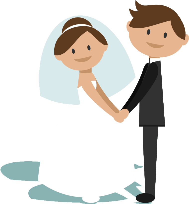 Png Soap Favors And Card Ideas - Bride & Groom Cartoon Png (893x966), Png Download