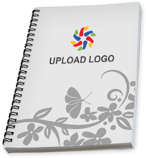 Gray Pattern Corporate Notebook - Flower Verve - Highest Quality Wall Decal Stickers (284x426), Png Download