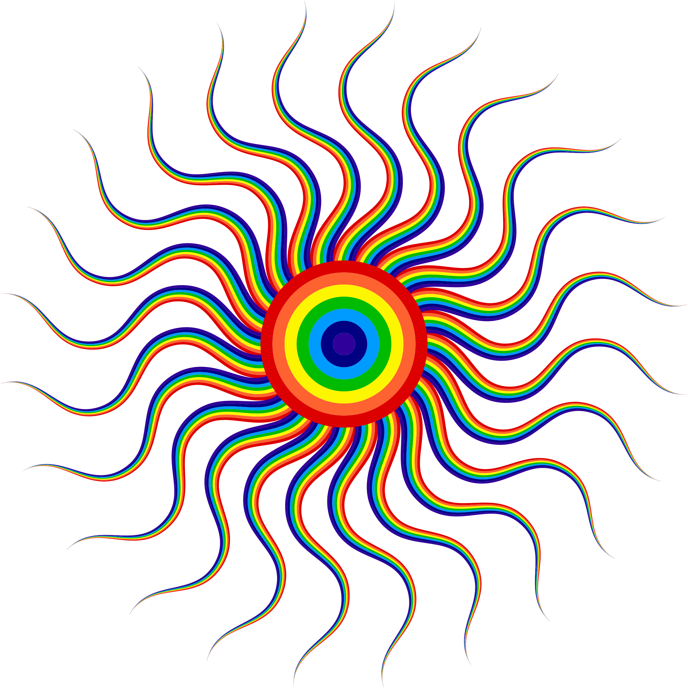 This Free Icons Png Design Of Abstract Prismatic Sun (2352x2352), Png Download