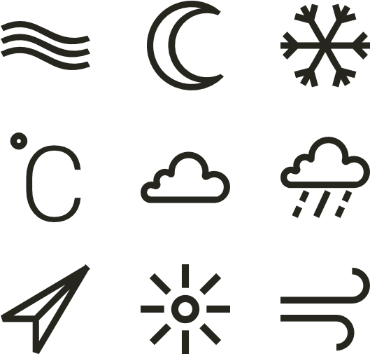 Linear Weather Elements - Drawing (600x564), Png Download