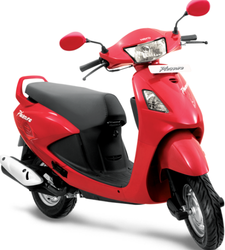 Hero Bike Transparent Background - Hero Honda Pleasure Colours (448x498), Png Download