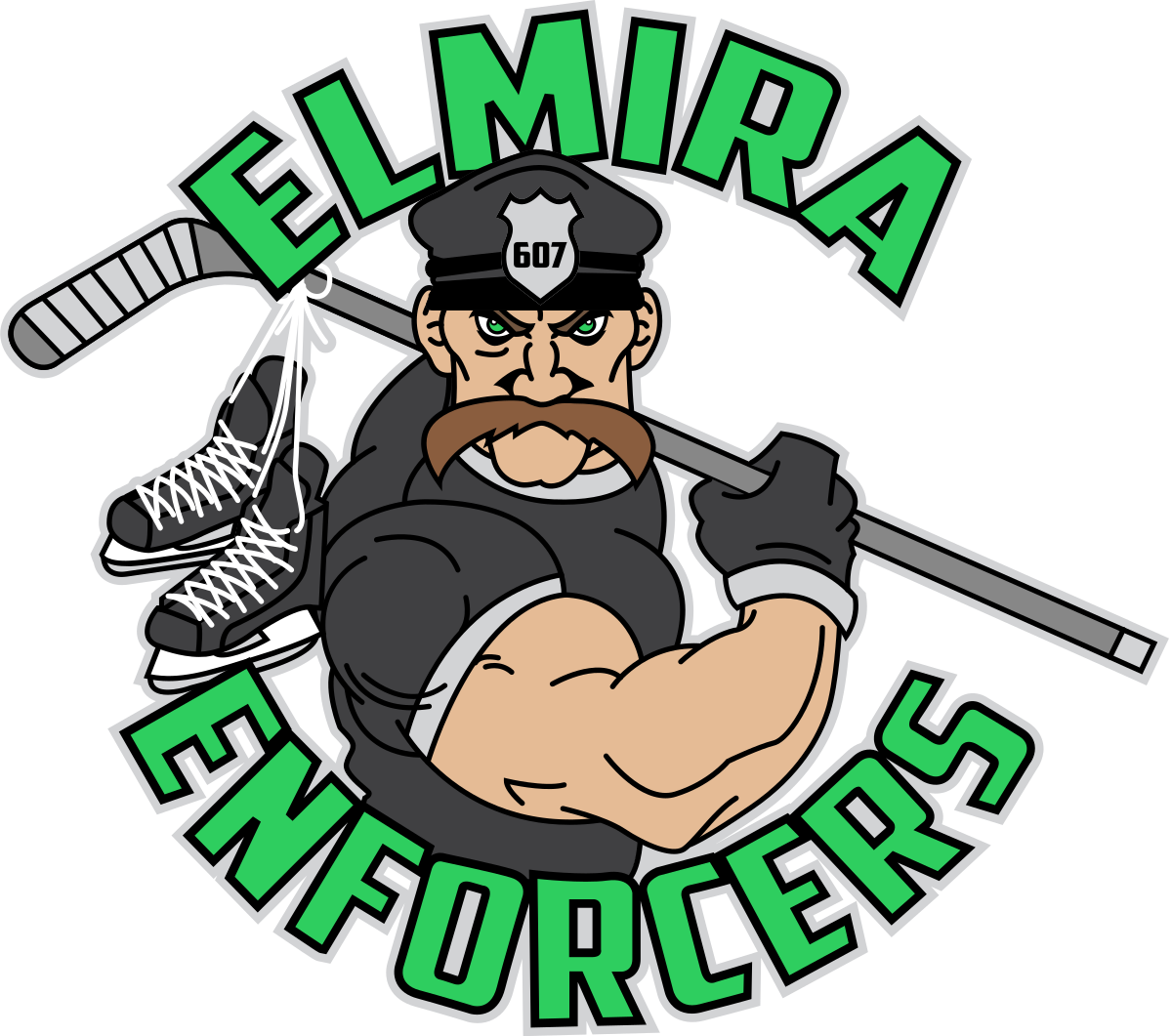 2018 Fhl Free Agent Camps - Elmira Enforcers (1083x960), Png Download