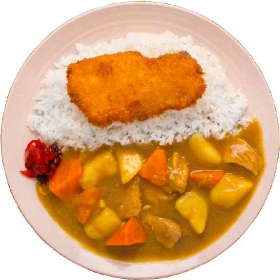Chicken Katsu Curry Rice - Curry And Rice Png (600x600), Png Download