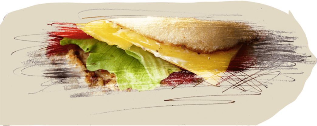 Sandwiches Art - Art (1043x415), Png Download
