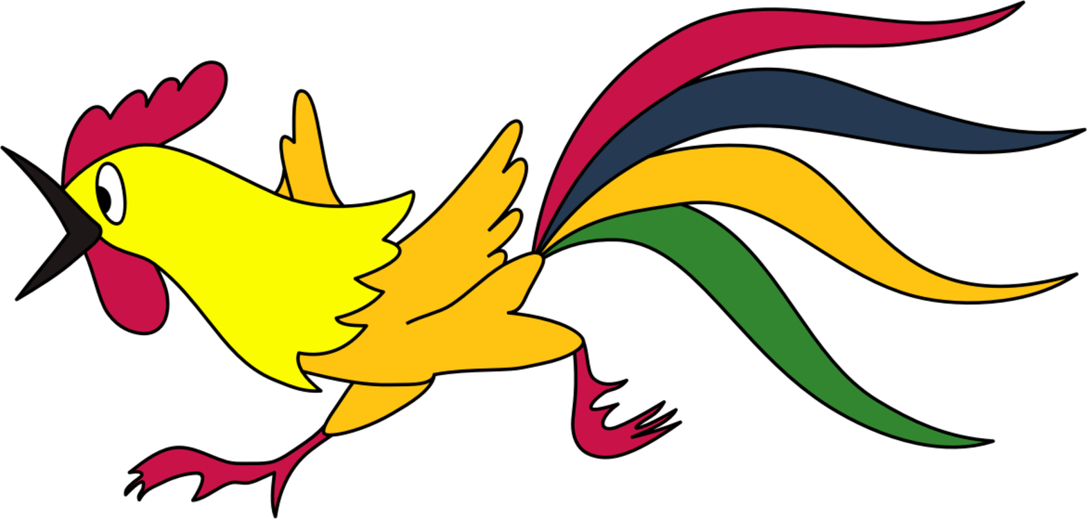 Drawing Chicken Animal Public Domain Cartoon - Illustration (1571x750), Png Download