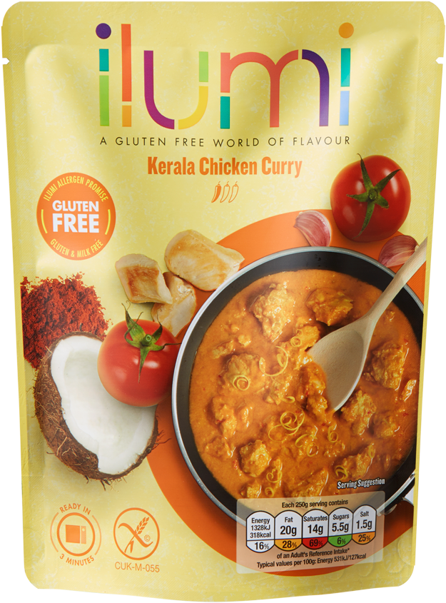 Ingredients - Ilumi Gluten Free Kerala Chicken Curry 250g (1000x1129), Png Download