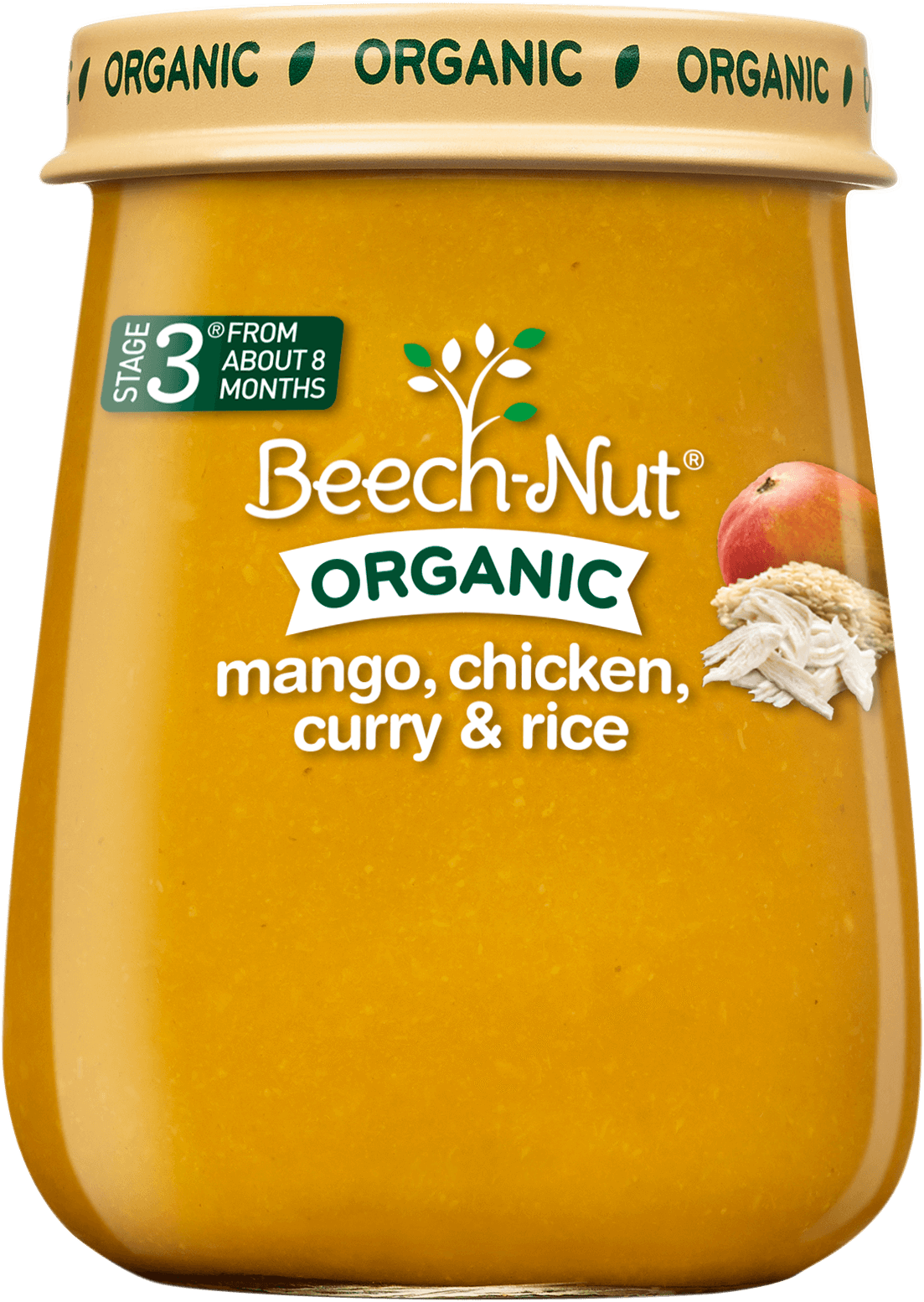 Organic Mango, Chicken, Curry & Rice Jar - Beech Nut Stage 3 Baby Foods (1103x1554), Png Download