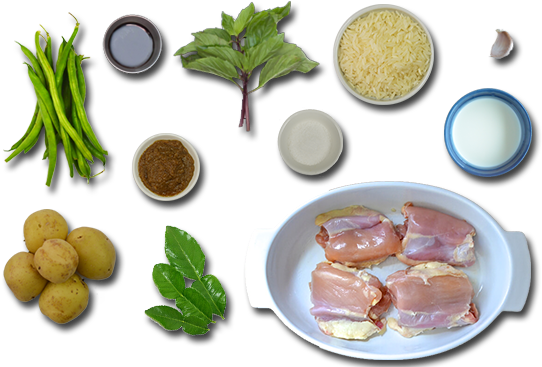 Thai Green Chicken Curry Ingredients - Chicken Curry (570x380), Png Download