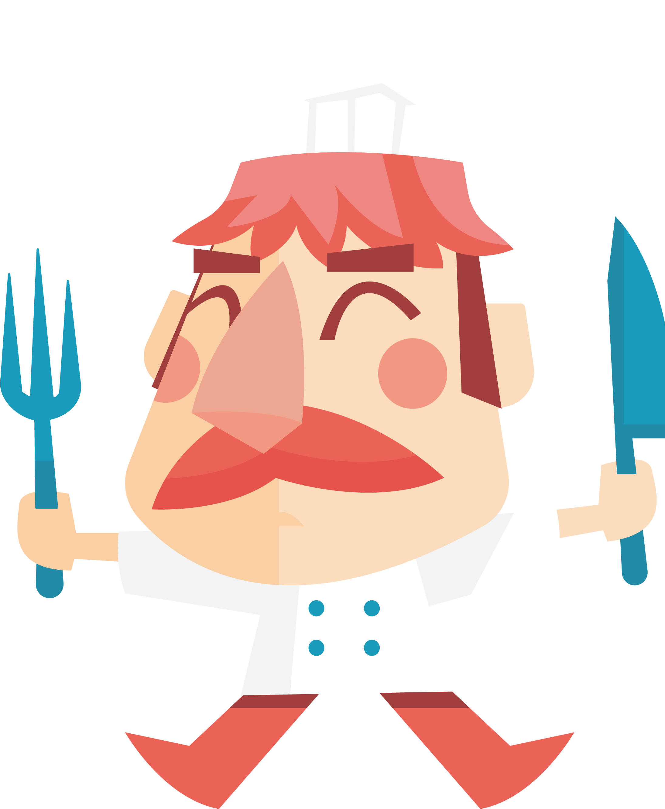Chef Cook Cartoon Illustration - Drawing (2189x2664), Png Download