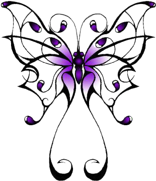 Color Tattoo Png Picsart Png Download Free Photoshop - Draw A Beautiful Butterfly (360x388), Png Download