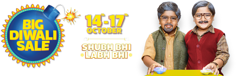 Flipkart Big Diwali Sale Shubh Bhi Labh Bhi 14-17 Oct - Sales (816x277), Png Download