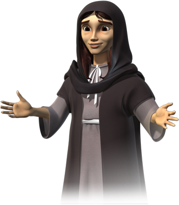 Mary, Jesus' Mother, Was The Only Person Present At - Superbook Mary And Joseph (350x420), Png Download