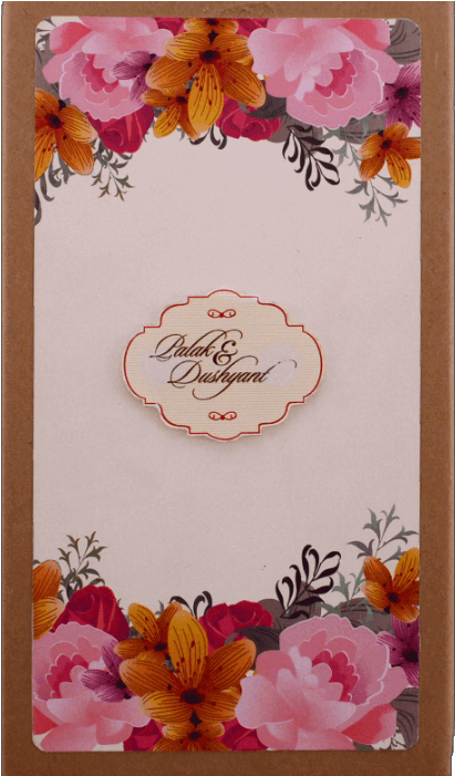 Kraft Wedding Invitations - Peony (700x700), Png Download