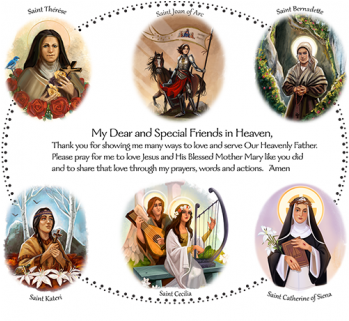 Circle Of Friends - St Therese Prayer Pillowcase (500x320), Png Download